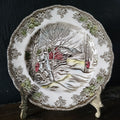 Vintage Johnson Brothers The Friendly Village Bread Plate "Sugar Maples" Scene