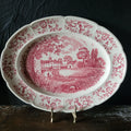 Johnson Brothers Windsorware Mount Vernon Red Transferware Platter 12.25" Oval