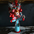 Kitschy Christmas Cone Doll Vtg Doll Head and Ornaments By Rock N Pop Shop