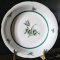 Vintage Royal Bayreuth Teal Tulip Coupe Bowl 7.625" Floral Design With Gold Trim