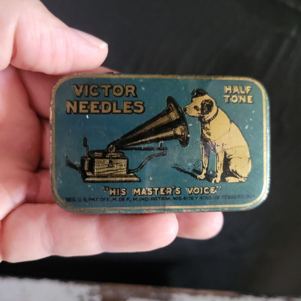 Antique Victor Needles Tin Victor Talking Machine Co Antique Advertising *Empty