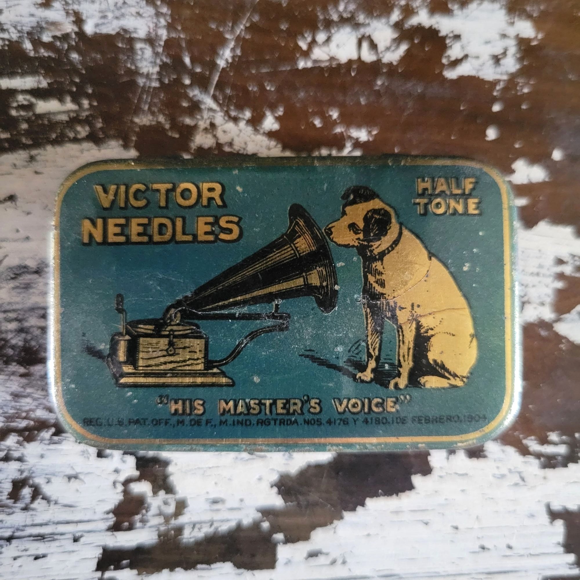 Antique Victor Needles Tin Victor Talking Machine Co Antique Advertising *Empty