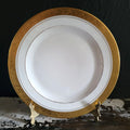 Vtg Hutschenreuther White China Salad Plate w/Encrusted Gold Edge 8" Bavaria