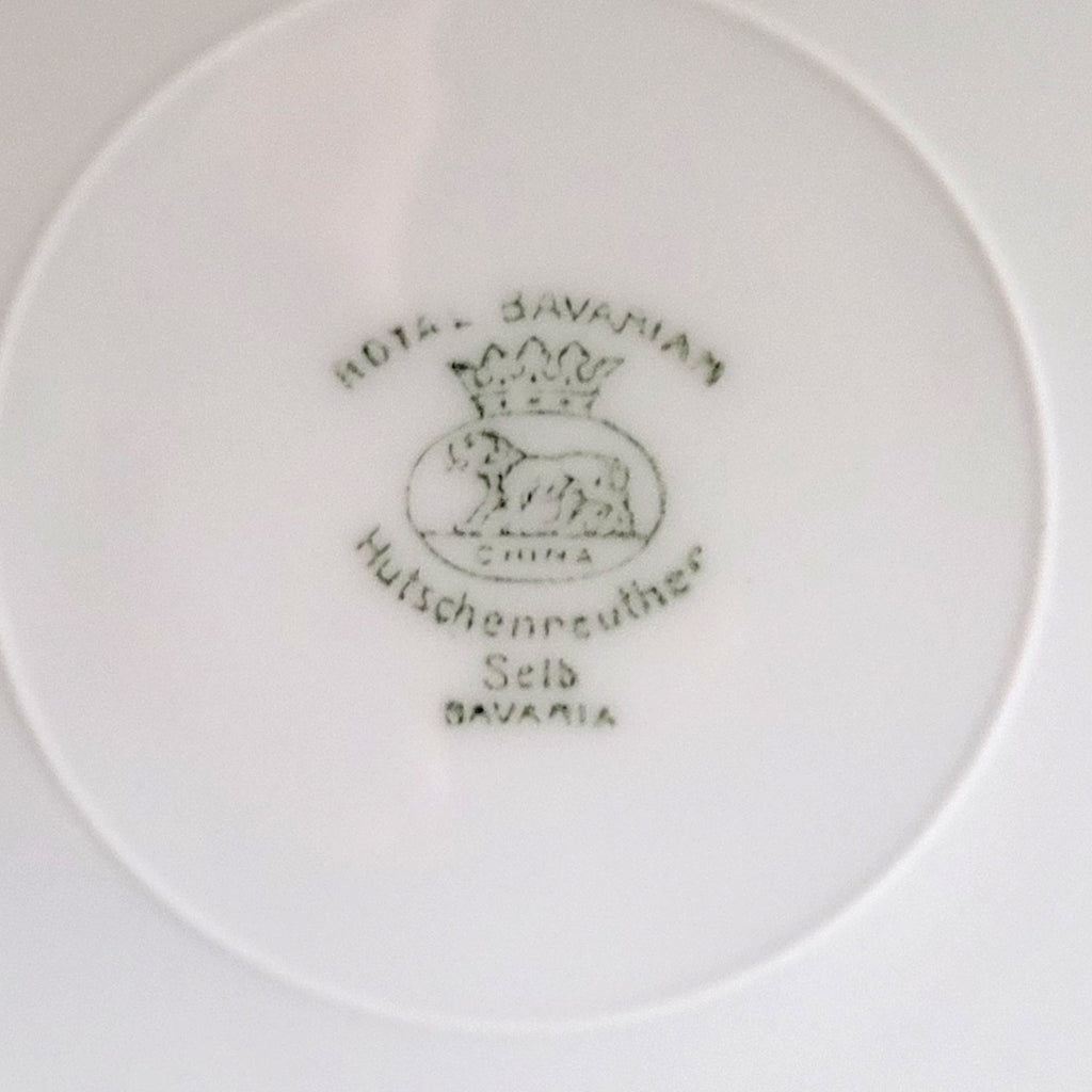 Vtg Hutschenreuther White China Salad Plate w/Encrusted Gold Edge 8" Bavaria