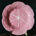 Bordallo Pinheiro Pink Cabbage Leaf Plate 9.125" Plate Wall Portugal - Crazing
