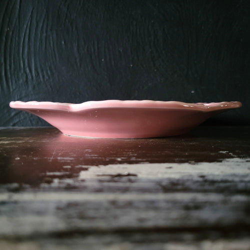 Bordallo Pinheiro Pink Cabbage Leaf Plate 9.125" Plate Wall Portugal - Crazing