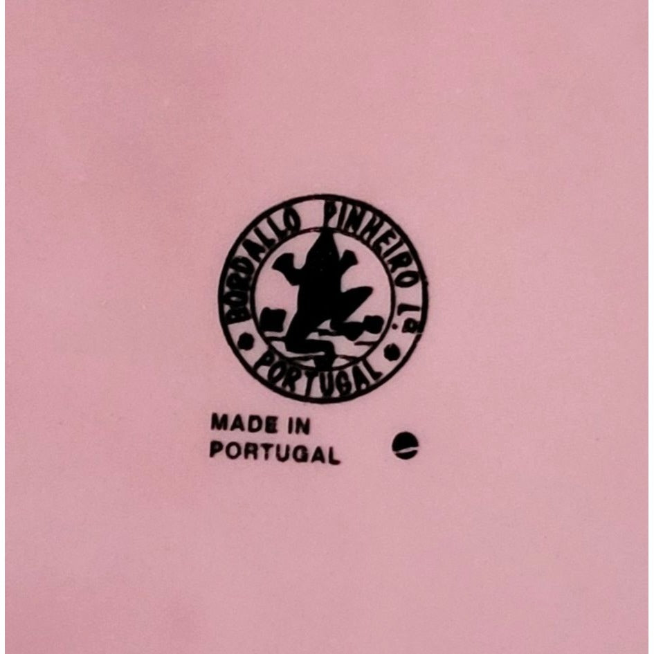 Bordallo Pinheiro Pink Cabbage Leaf Plate 9.125" Plate Wall Portugal - Crazing