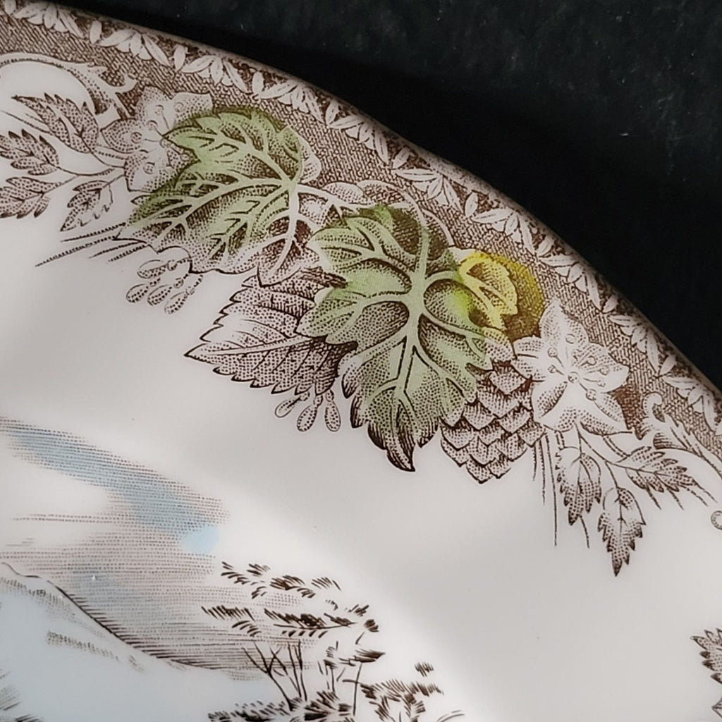 Vintage Johnson Brothers The Friendly Village Dinner Plate "The Covered Bridge"