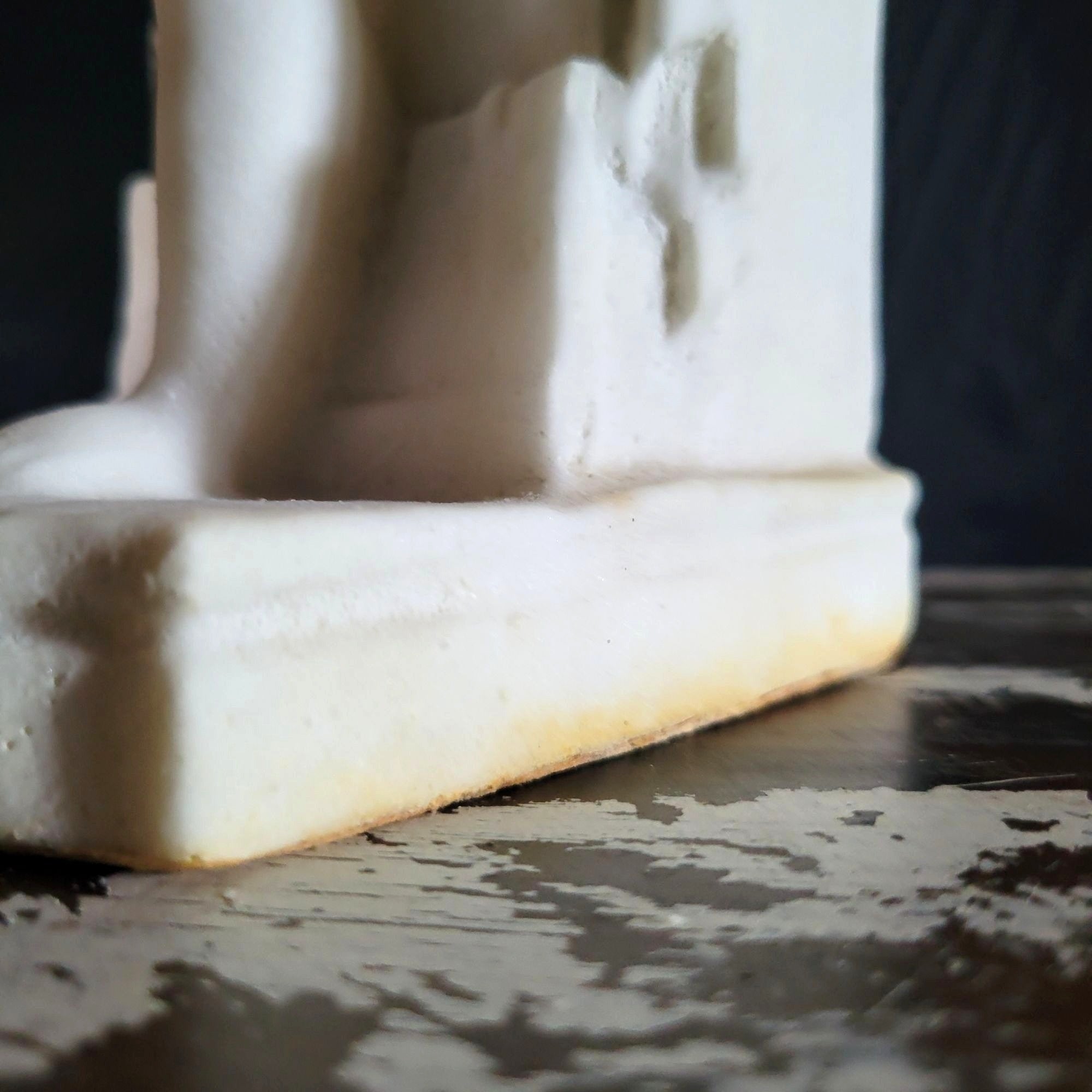 Vintage White Alabaster Sculpture Lamp Of Child Scribe After Canova 12.5 Inches