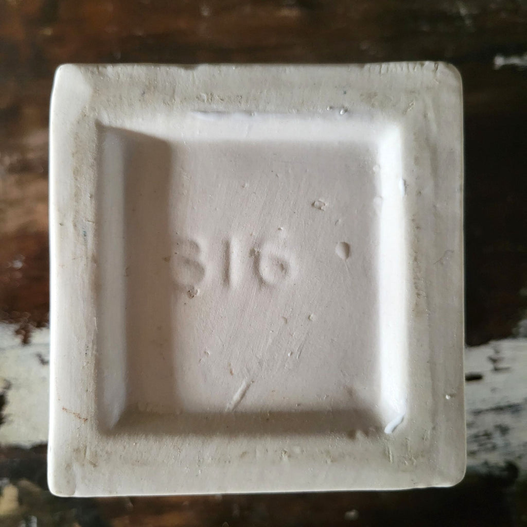 Vintage White Ceramic Pedestal Vase With Classic Urn Shape #316