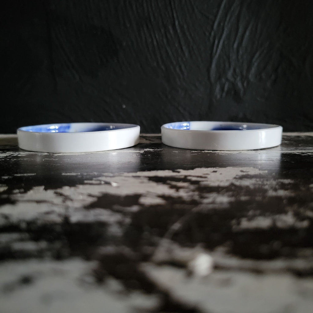 Pair of Vtg O & EG (Oscar & Edgar Gutherz) Royal Austria Windmill Trinket Dishes