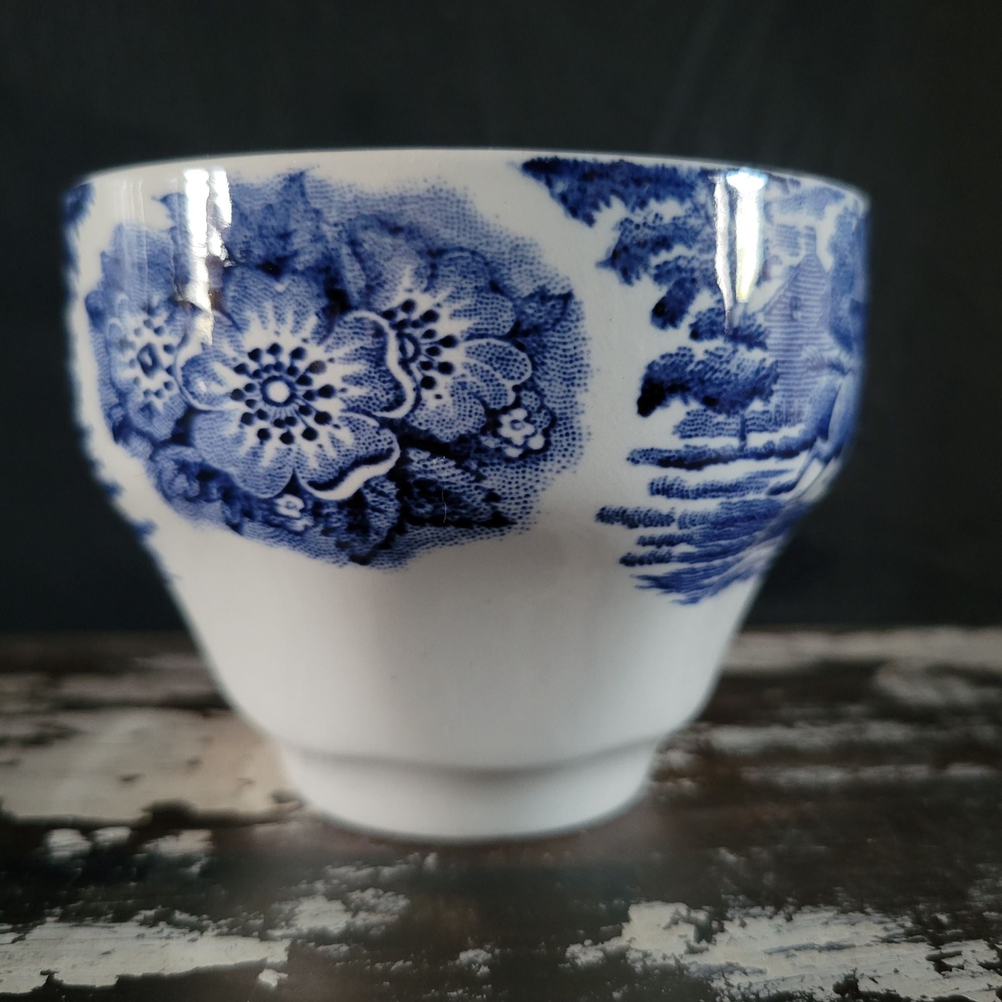 Vintage Liberty Blue Teacup Staffordshire Ironstone England, Paul Revere's Ride