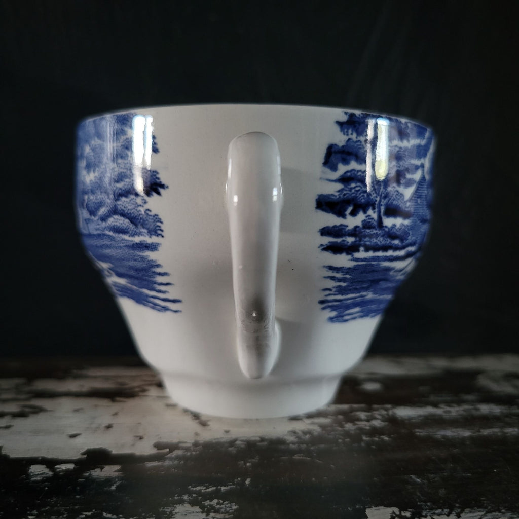 Vintage Liberty Blue Teacup Staffordshire Ironstone England, Paul Revere's Ride