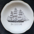 Vtg Lidköping Historical Ships Plate for Swedish-American Line 1800s Ship Plate