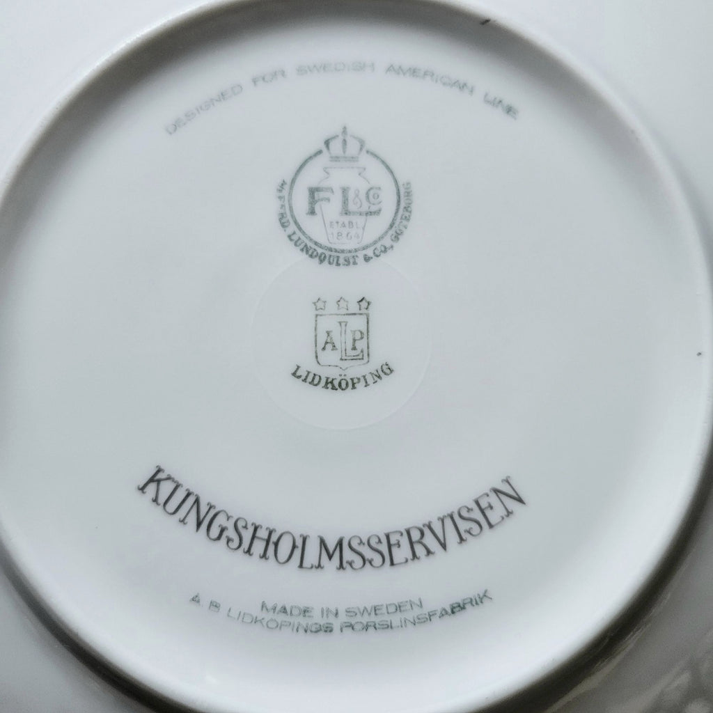 Vtg Lidköping Historical Ships Plate for Swedish-American Line 1800s Ship Plate