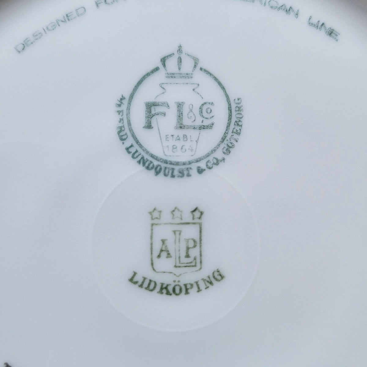 Vtg Lidköping Historical Ships Plate for Swedish-American Line 1800s Ship Plate