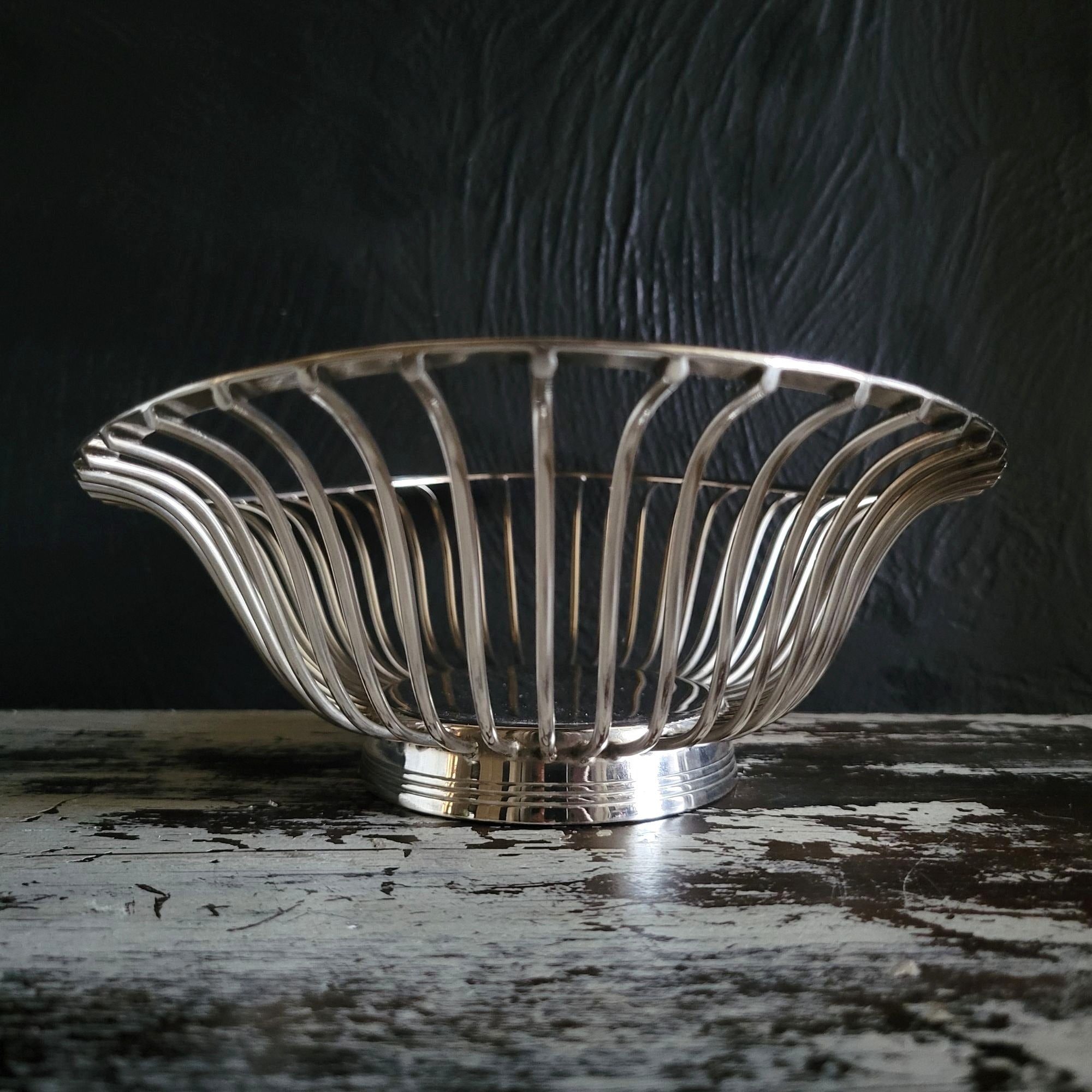 Vintage Christofle Gallia France Silverplate Oval Wire Bread Basket Fruit Basket
