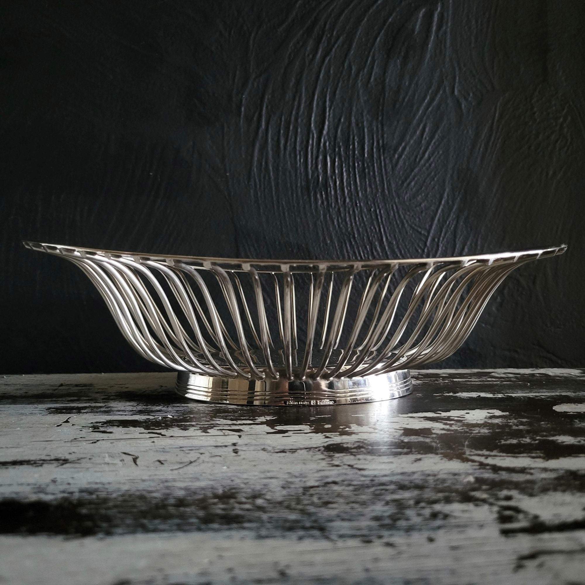 Vintage Christofle Gallia France Silverplate Oval Wire Bread Basket Fruit Basket