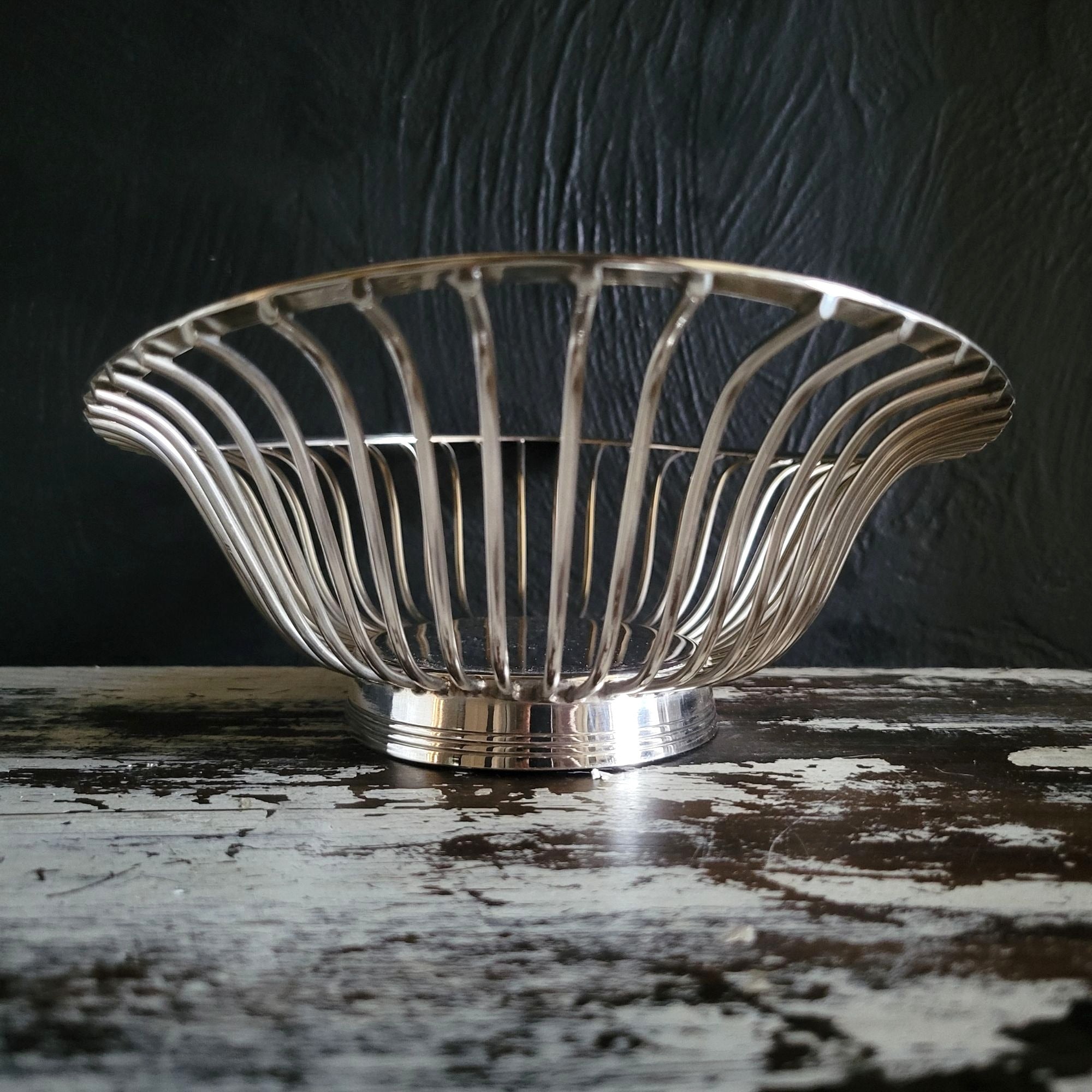 Vintage Christofle Gallia France Silverplate Oval Wire Bread Basket Fruit Basket