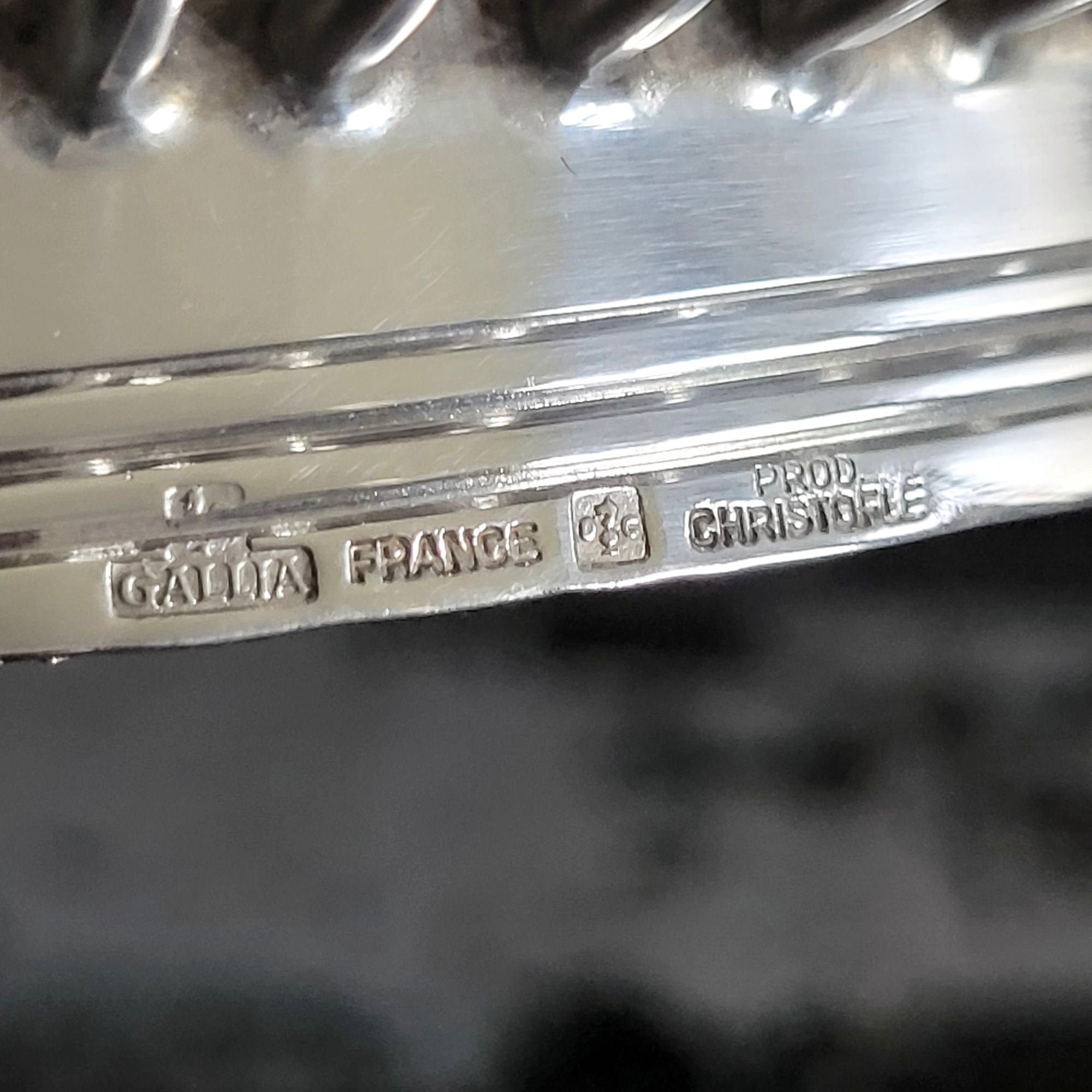 Vintage Christofle Gallia France Silverplate Oval Wire Bread Basket Fruit Basket