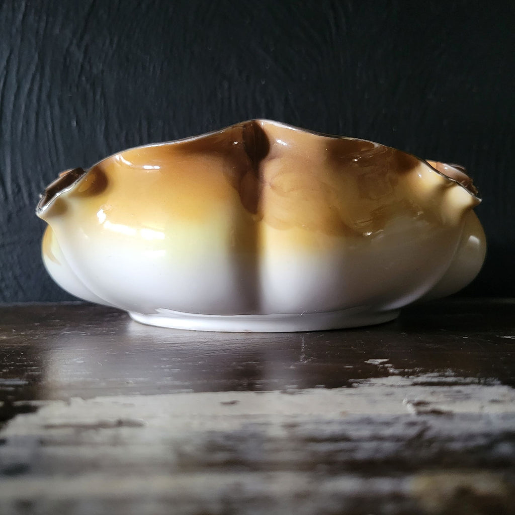 Vintage Large Noritake Morimura Hand-Painted Nut Bowl With Chestnut Design