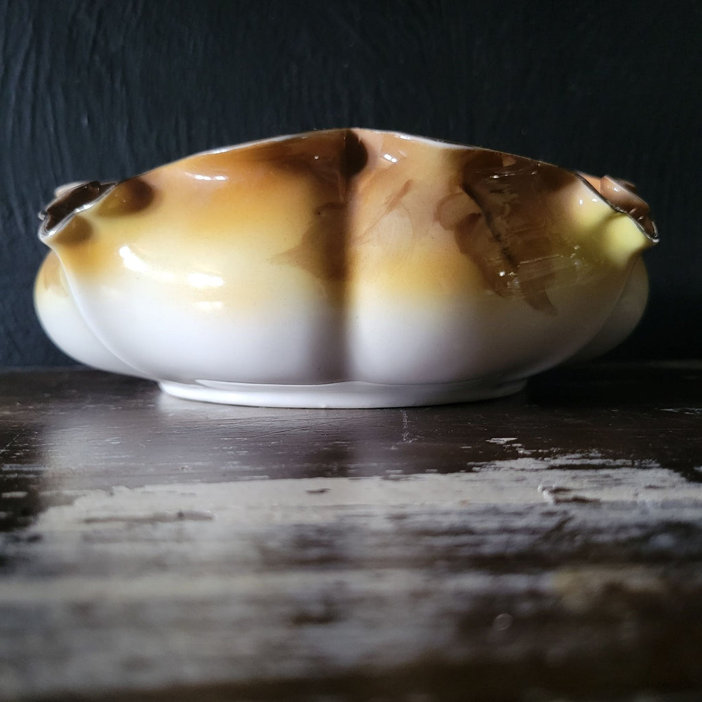 Vintage Large Noritake Morimura Hand-Painted Nut Bowl With Chestnut Design