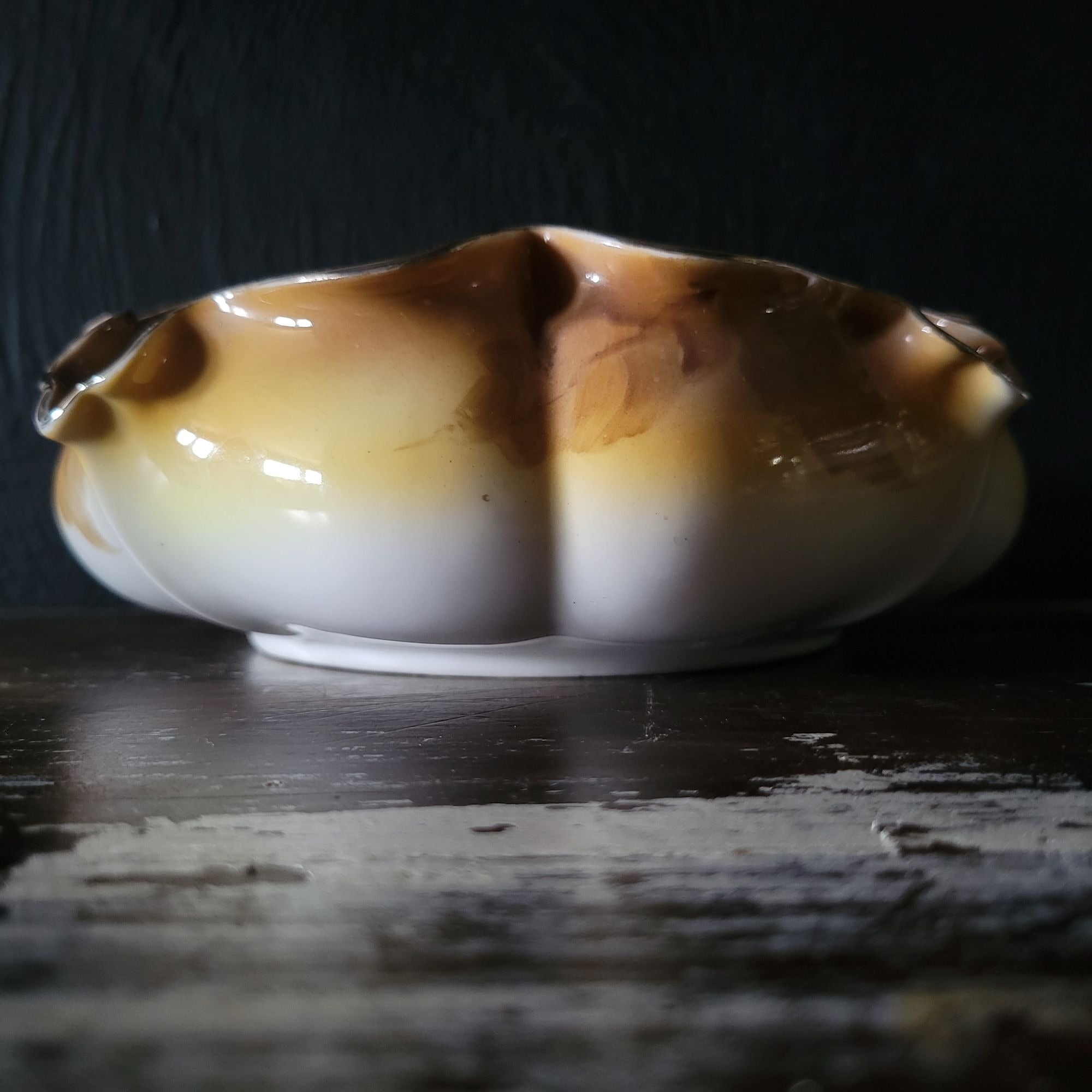 Vintage Large Noritake Morimura Hand-Painted Nut Bowl With Chestnut Design