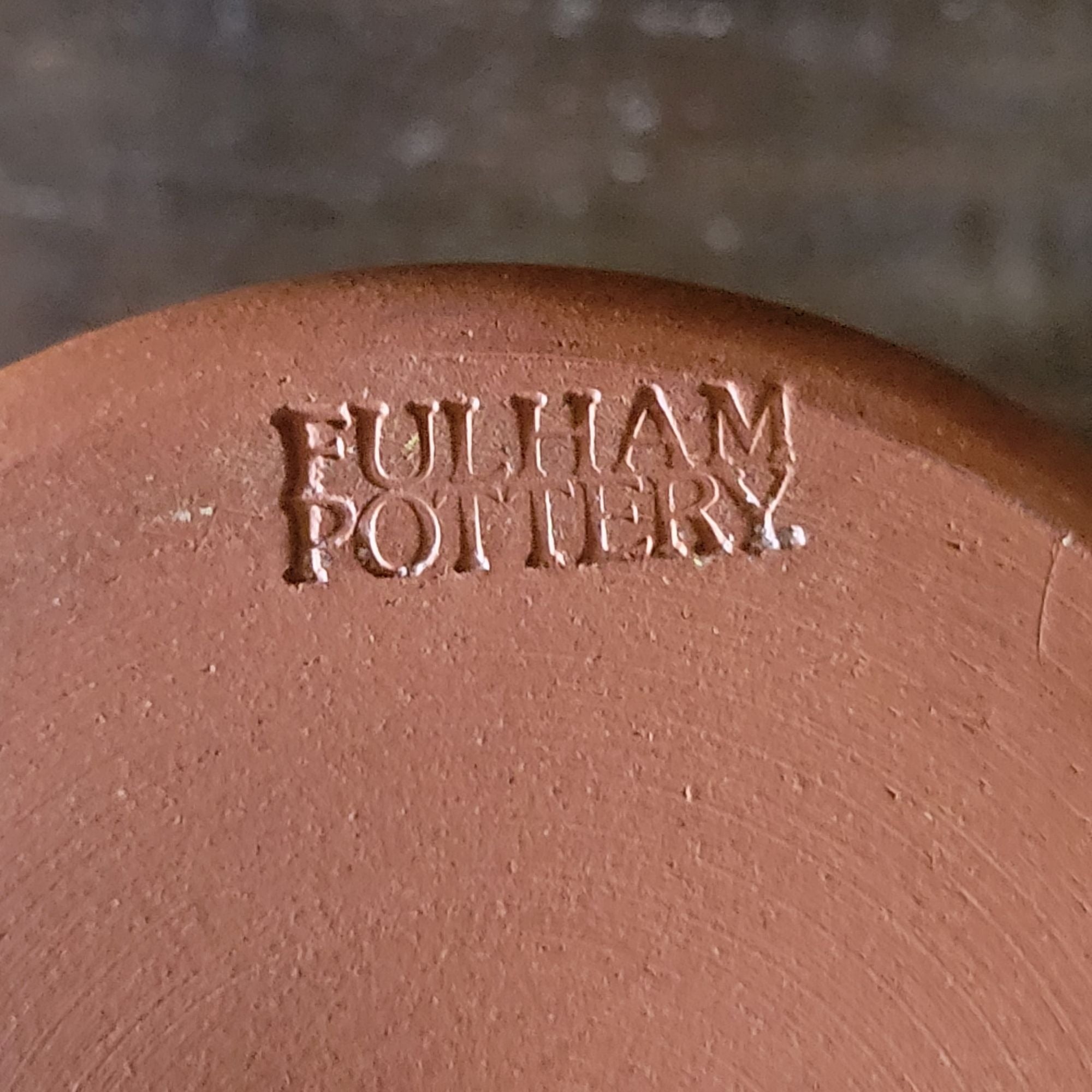 Vtg Fulham Pottery Terracotta Jar Featuring The Queens House From Greenwich Park