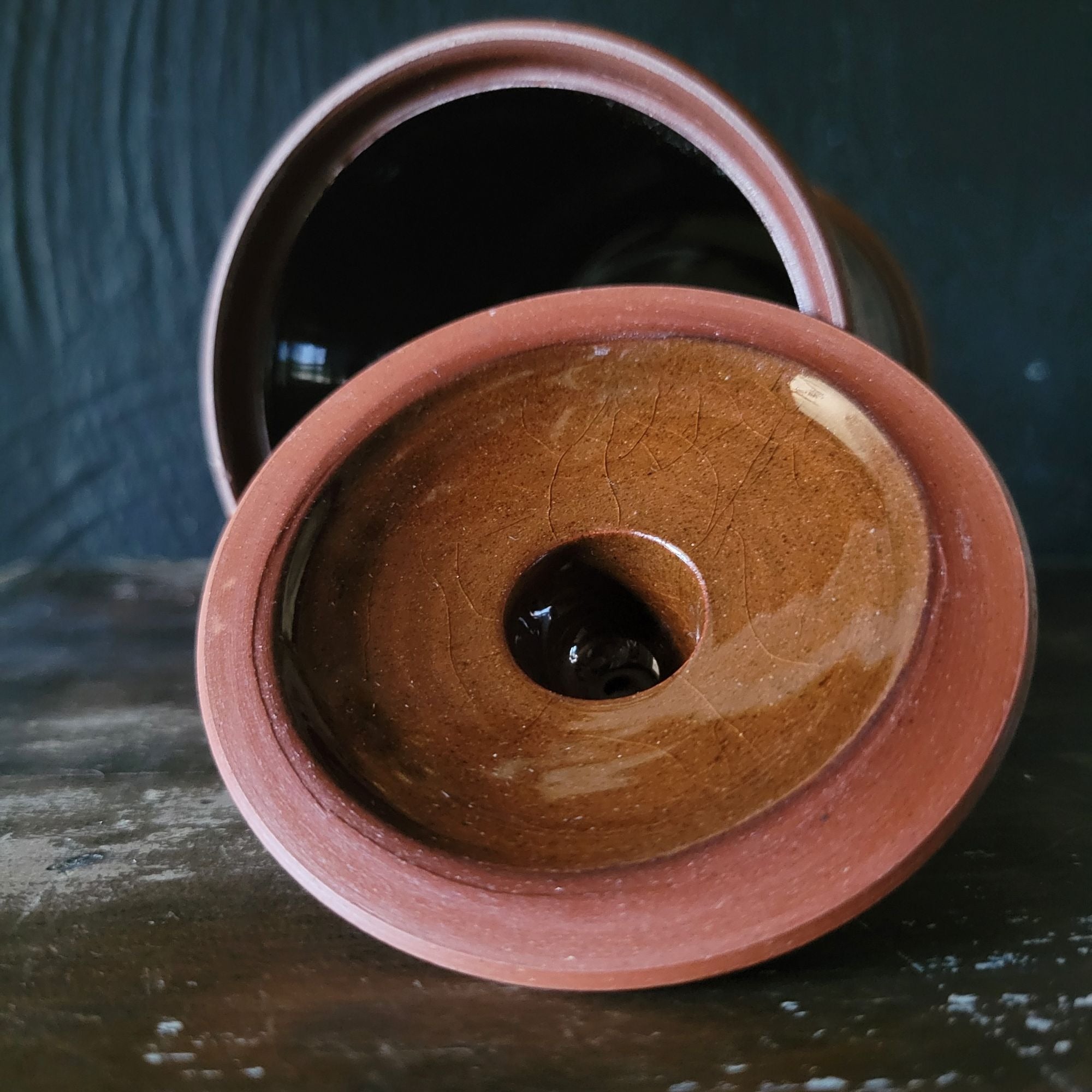 Vtg Fulham Pottery Terracotta Jar Featuring The Queens House From Greenwich Park