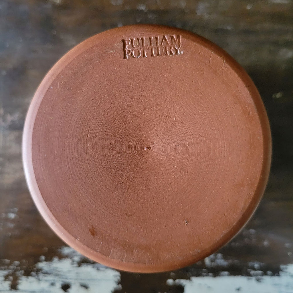 Vtg Fulham Pottery Terracotta Jar Featuring The Queens House From Greenwich Park