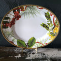 Charter Club Fashion Buffet 14" Oval Serving Platter Holly and Pine Christmas
