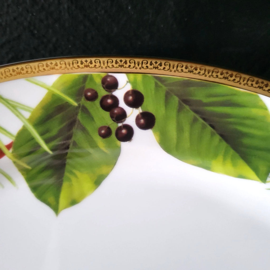 Charter Club Fashion Buffet 14" Oval Serving Platter Holly and Pine Christmas