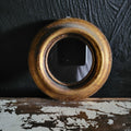 Small Vintage Gold Gilt Wood Petite Mirror 4.25" Made in Spain, Gallery Wall