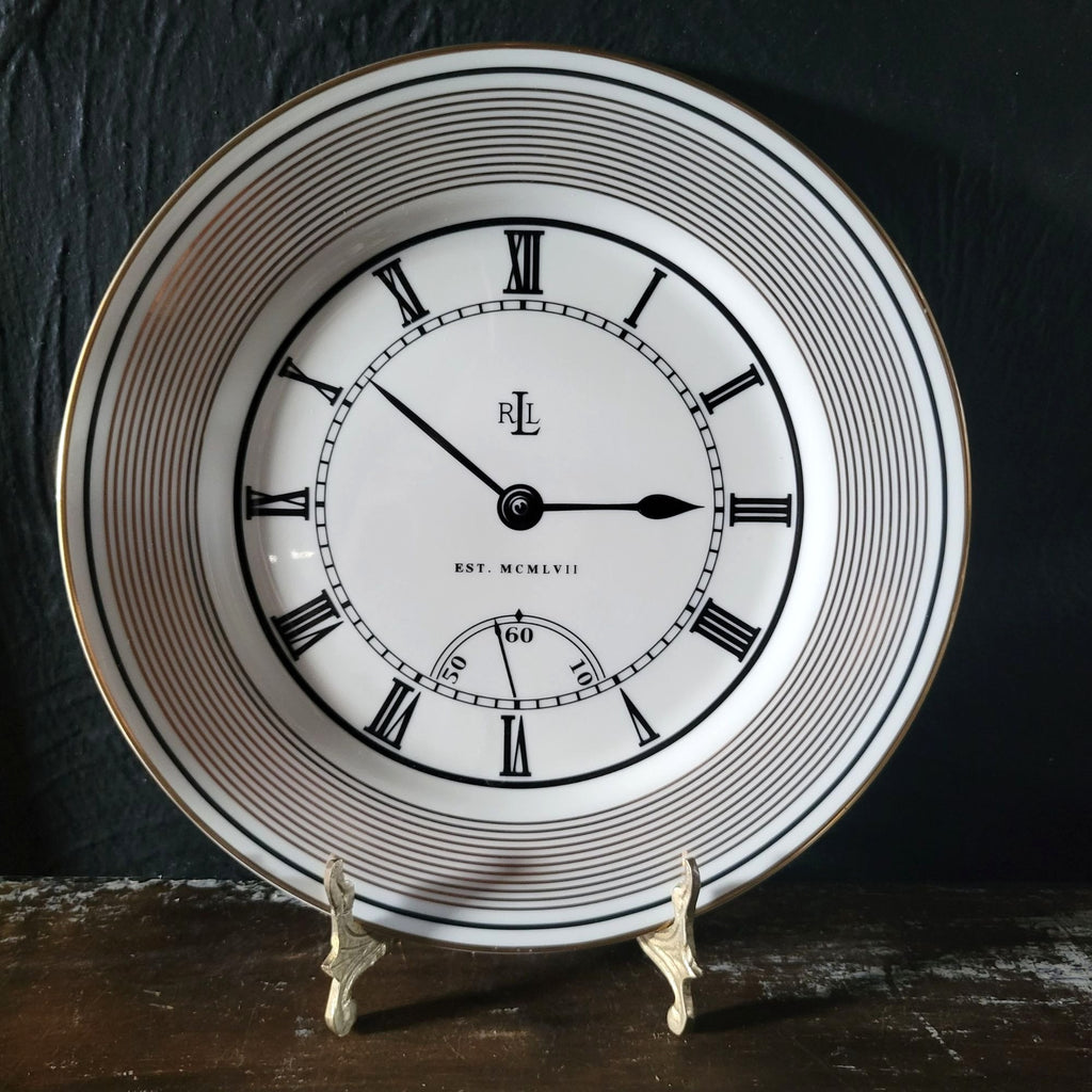 Discontinued Lauren Ralph Lauren Pocketwatch III Clock Plate 9.125", Plate Wall
