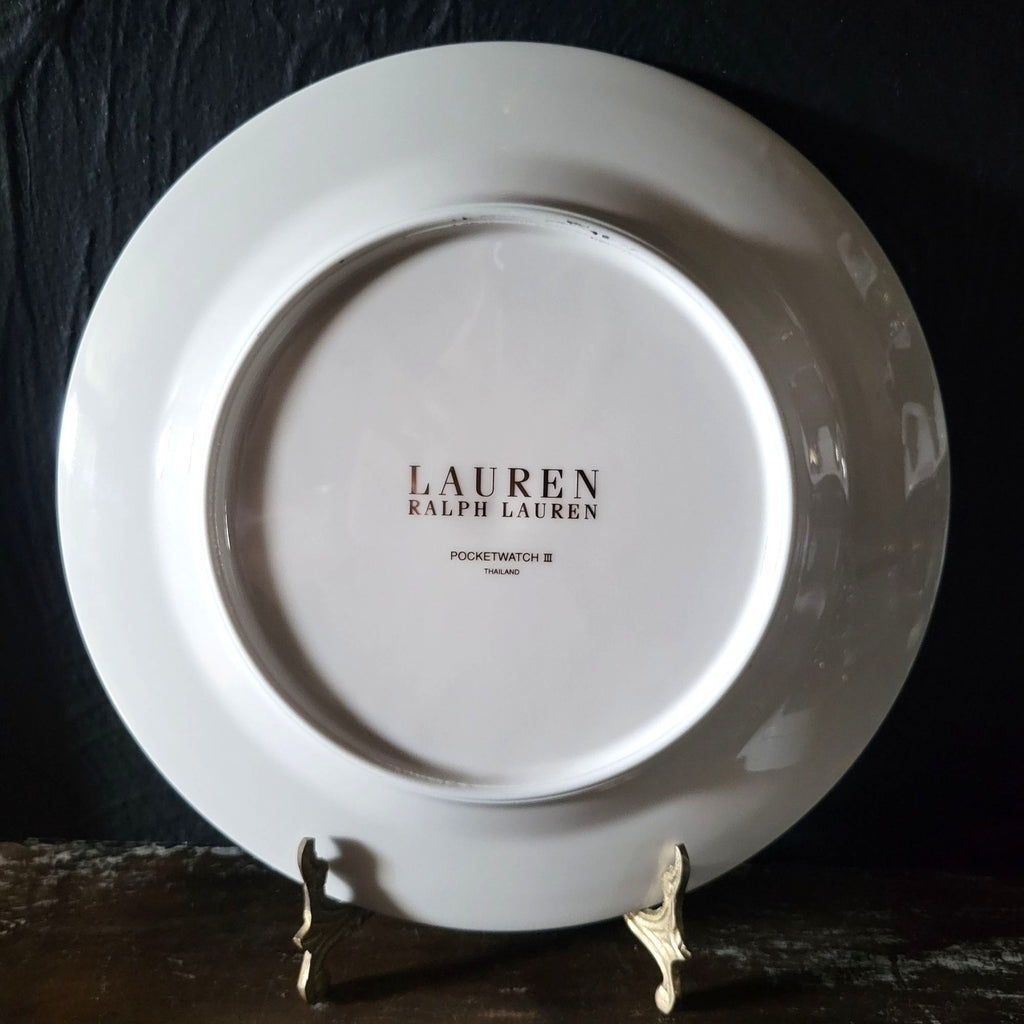 Discontinued Lauren Ralph Lauren Pocketwatch III Clock Plate 9.125", Plate Wall
