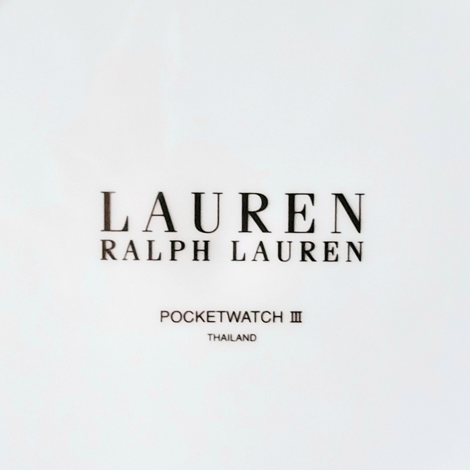 Discontinued Lauren Ralph Lauren Pocketwatch III Clock Plate 9.125", Plate Wall