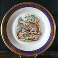 Lenox Woodland Wildlife 1975 Cottontail Rabbits Collector Plate By Boehm