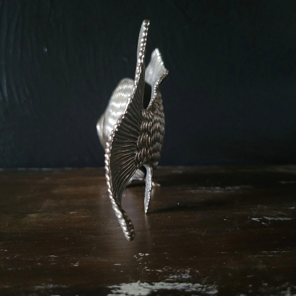 Vintage Modello-Depositato Silverplate Fish Napkin Holder Italian Carp Design