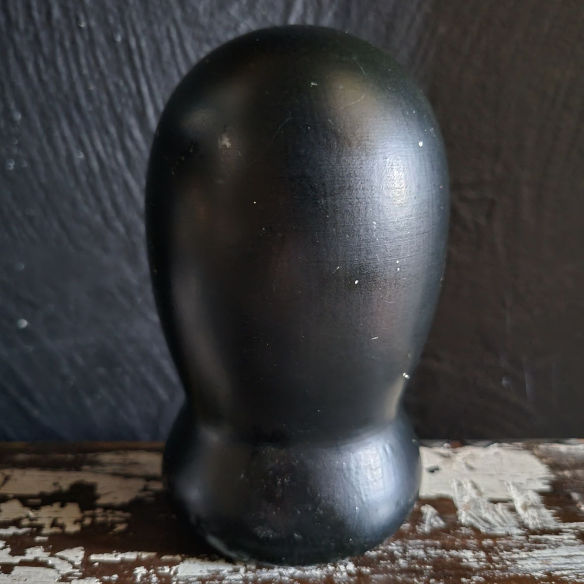 Vintage Japanese Kokeshi Doll 4.75" Handpainted and Signed Maple Leaf Design