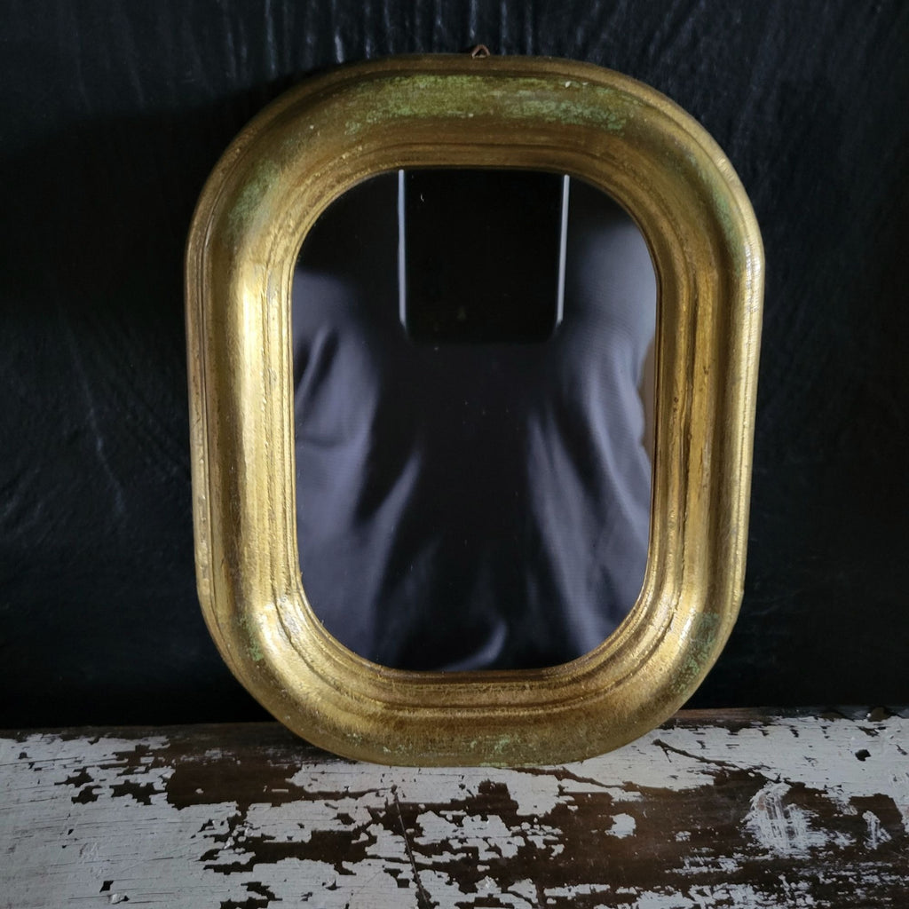 Small Vintage Vanghi's Italian Gilt Mirror Made In Italy, Gallery Wall 7.125"