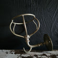 Antique Metal Wall-Mounted Sponge & Soap Holder With Hook Bathroom Organization