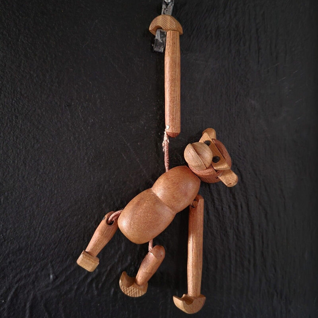 Vintage Wood Jointed Monkey, Mid Century Danish, Kay Bojensen Style