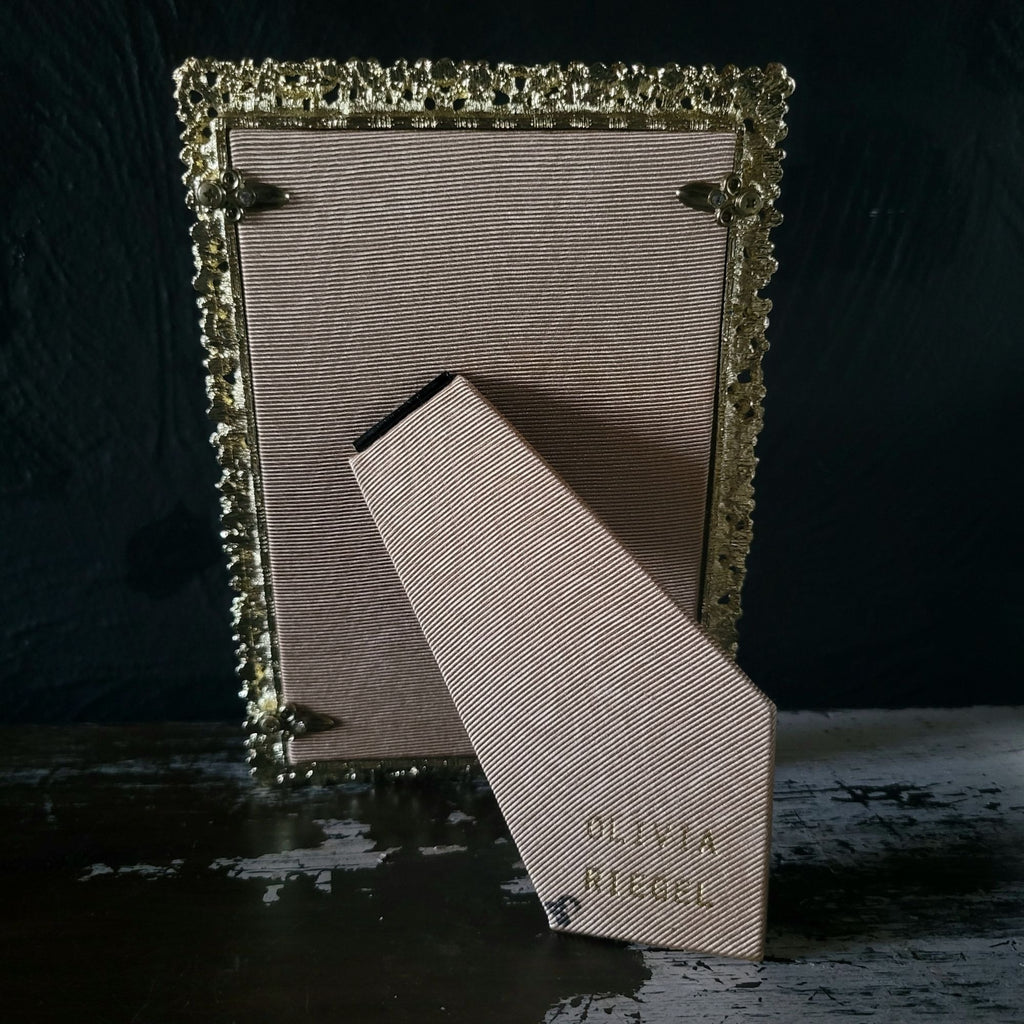 Olivia Riegel Evie Gold Picture Frame European Crystals and Beveled Glass 4x6
