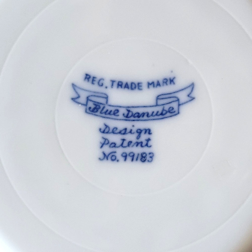 Vintage Blue Danube Blue Onion Pattern Deep Saucer Dish 6" Scalloped Edge