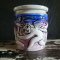 Vintage Naughty Angels O. Castro Galicia Espana Porcelain Container With Lid