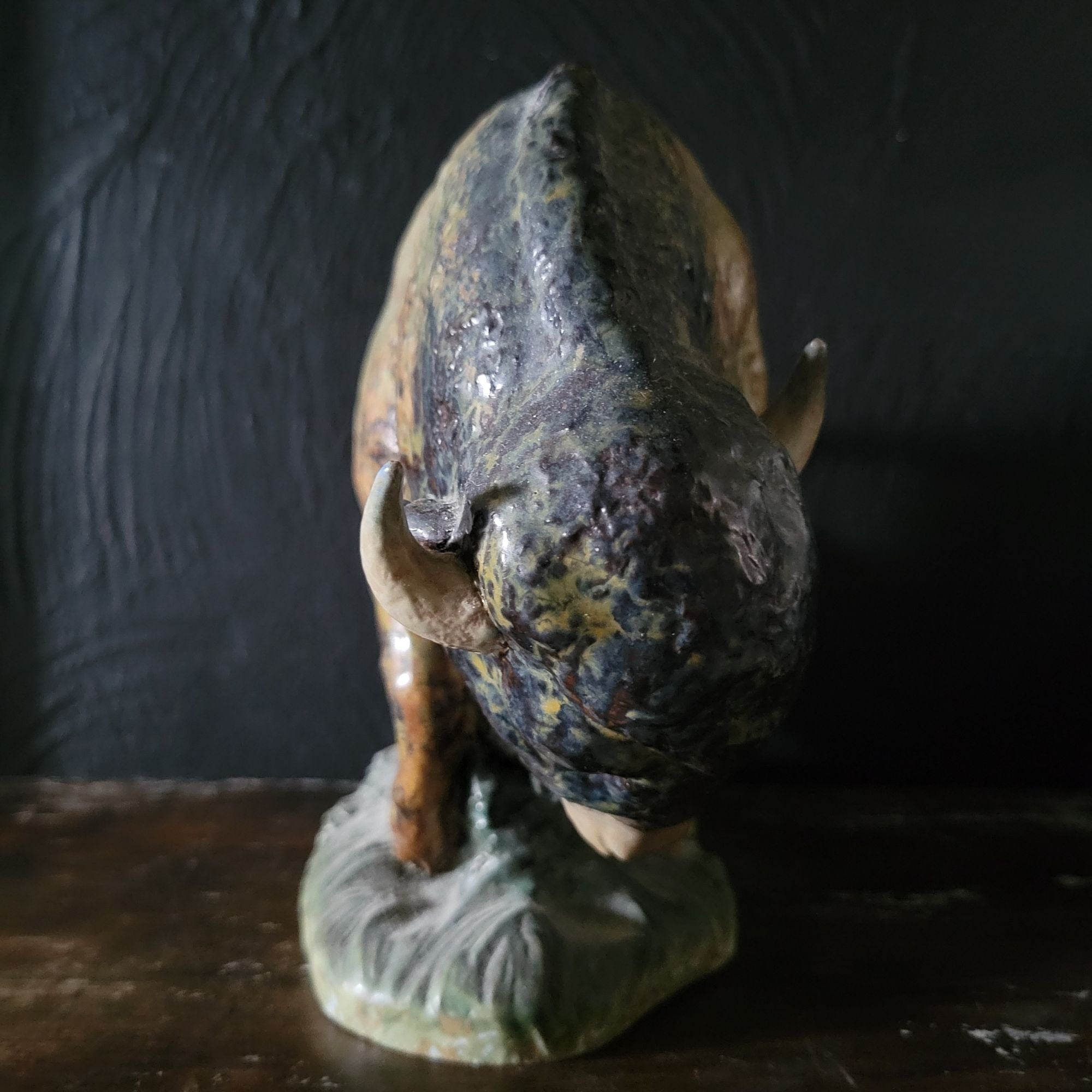 Retired Lladro "Bison" Figure by Salvador Furio #4945, Lladro Gres 7.75 inches