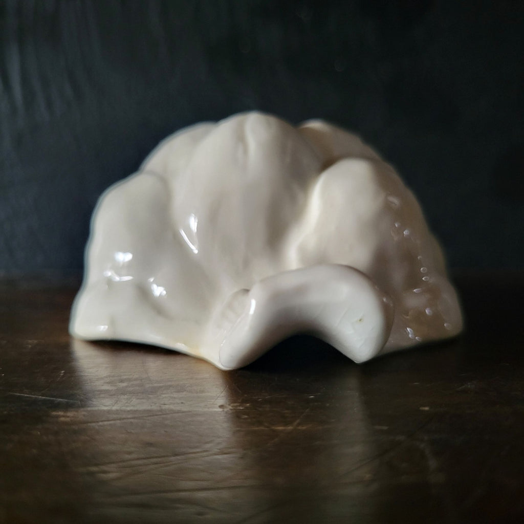 Vtg Ceramic Artichoke Figurine Decorative Home Accent White Crazing and Staining