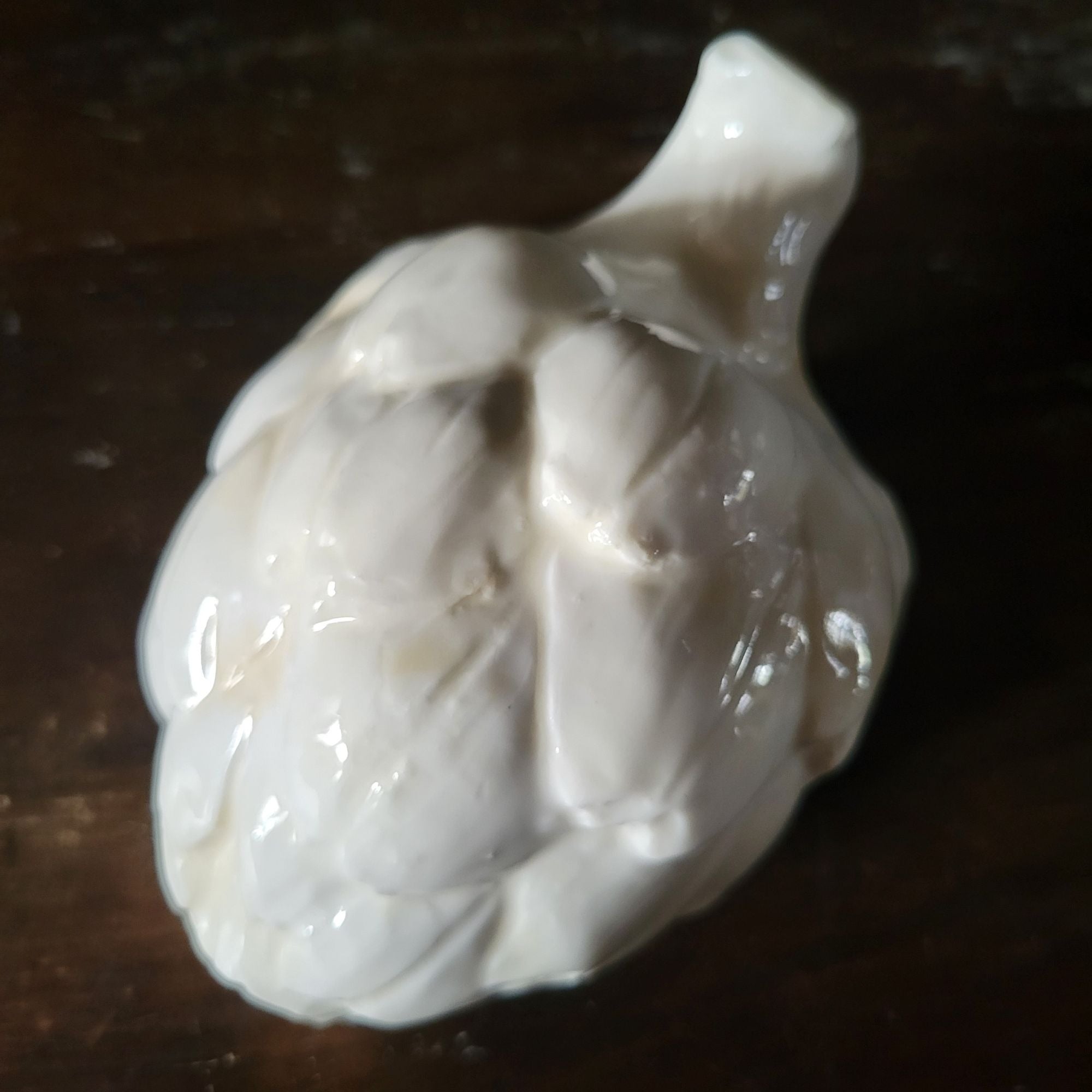 Vtg Ceramic Artichoke Figurine Decorative Home Accent White Crazing and Staining