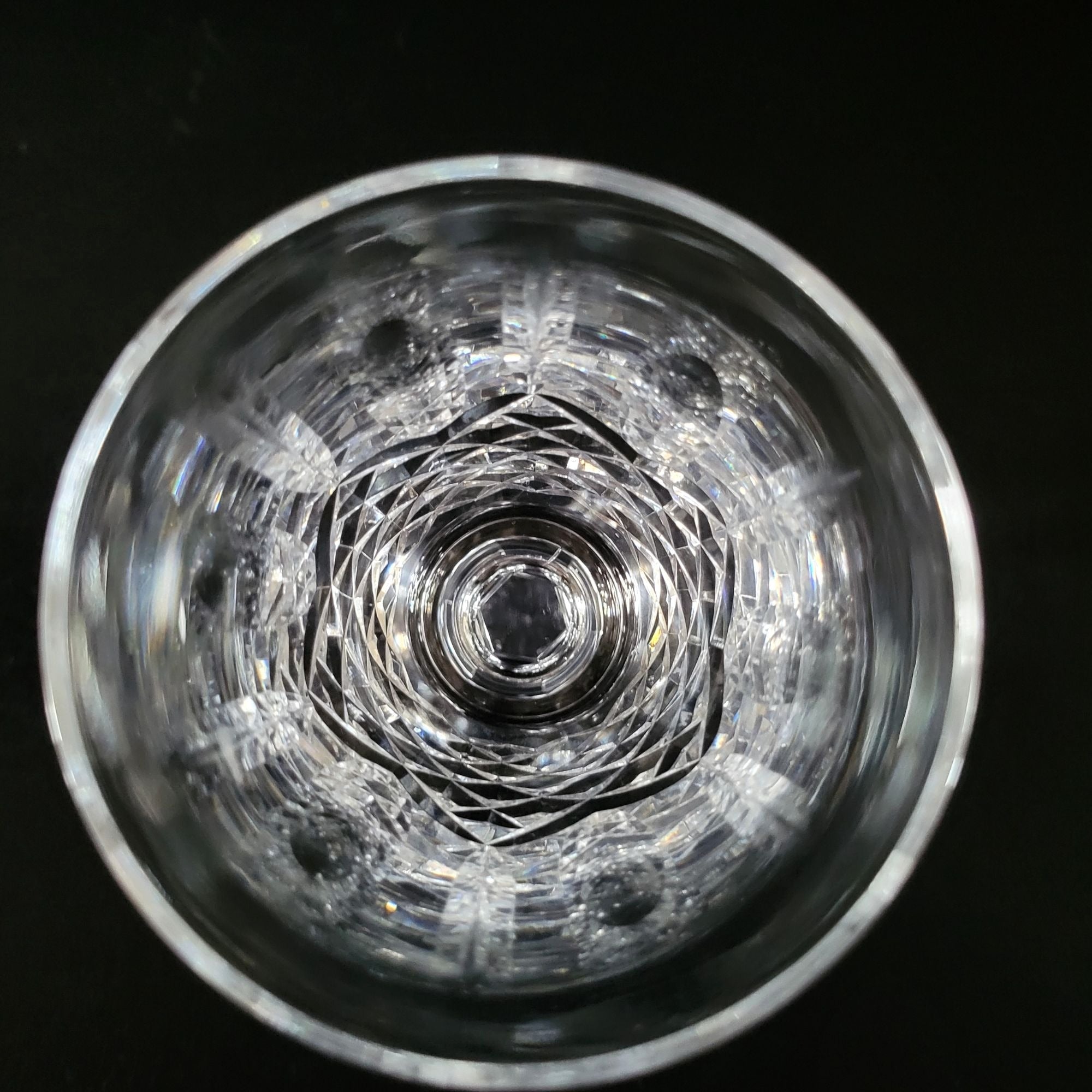 Vintage Waterford Crystal Kenmare Claret Wine Glass 6" Cut Diamond Design