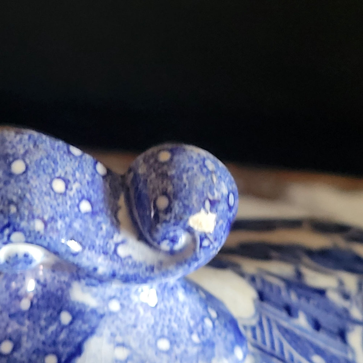 Antique Ridgway England Blue Willow Square Covered Vegetable Dish w/ Lid  *Read